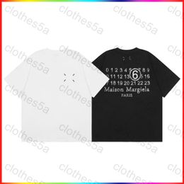 5A margela shirt mens designer t shirt MM6 Digital graphic tee shirt Round Neck Trendy Top Tees Summe Leisure Comfortable Hip Hop Street Short Sleeved Margela T Shirt