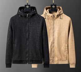 High Quality Mens Designer Bomber Jacket Thin Wind Breaker Coat Zipper Hoodie Faux Fur Quick Drying Sport Luxury Autumn Slim Outerwear Casual