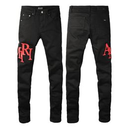 Men's Streetwear Ripped Jeans 2026 Designer Denim Pants Straight Leg Retro Biker Slim Skinny Fashion Luxury High Quality Classic Five Pocket Style